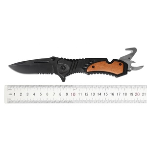 Çok amaçlı damla noktası kısmi testere dişli bıçak Flipper açık konserve açacağı kemer kesici tek elle bıçak ile cam kesici - Product Image 4