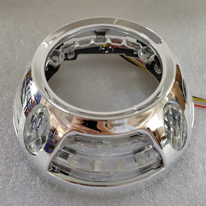White/Amber <strong>LED</strong> DRL Rings Car Retrofit Kit for Panamera <strong>3</strong> Inch <strong>Led</strong> Projector Lens Car Headlight Shrouds