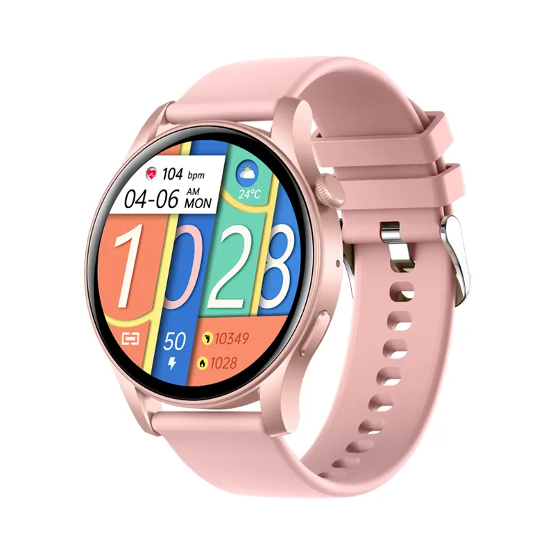 1.43 ''AMOLED ekran 466x46 6 akıllı saat 2024 yeni varış BT çağrı kan basıncı nabız monitörü Smartwatch KM58 ucuz fiyat