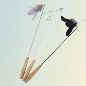 Hai Con Mèo bằng gỗ trêu chọc con mèo để giảm bớt sự nhàm chán Đồ chơI mèo 2025 có thể thu vào thanh để trêu chọc Con Mèo - Product Image 2