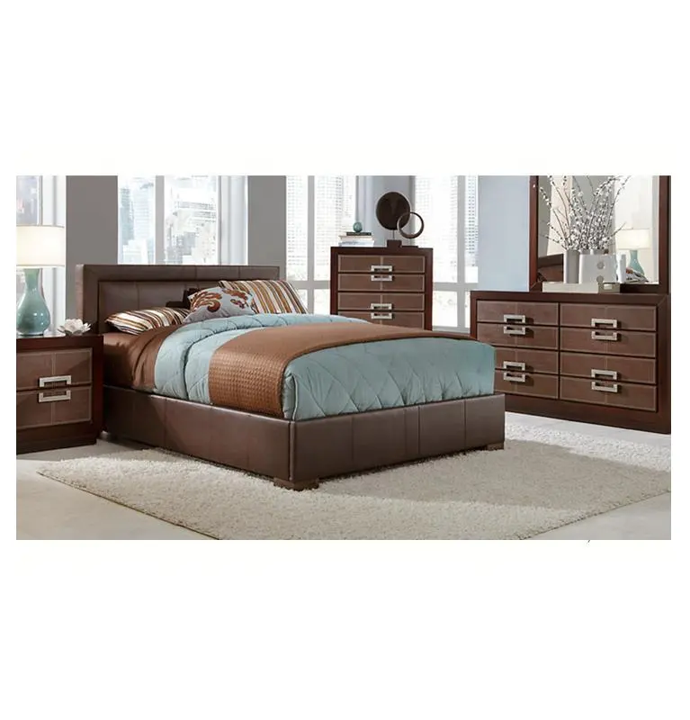 Modern high quality fashion Wood luxury bed bedroom sets home furniture