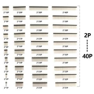 2.54mmピンヘッダー2-40ピンピンヘッダーオス2x40p垂直254ピッチ2x15ピン2列40ピンヘッダーコネクタ - Product Image 6