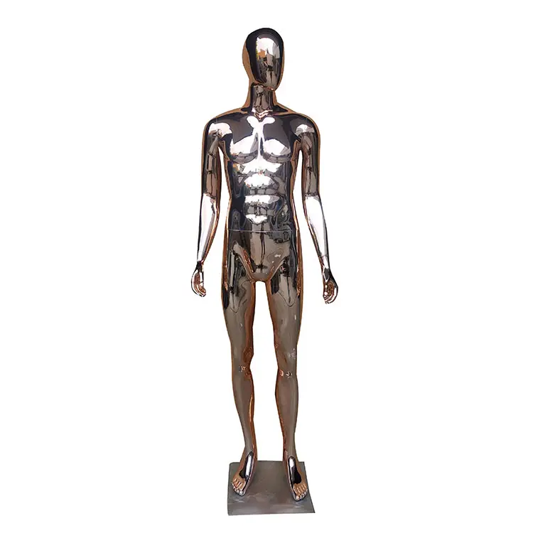 Abstracto de oro rosa cara de sexo masculino de cuerpo completo tamaño personalizado Muscular maniquíes