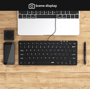 Precio barato ergonómico Plug and Play para Windows/Mac PortaUSB 87 teclas CompatiUSB con ordenador portátil/escritorio Mini PortaUSB teclado - Product Image 5
