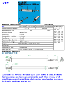Für MIRAN KPC Lineare Positions geber Winkel-und lineare Positions mess sensoren - Product Image 5