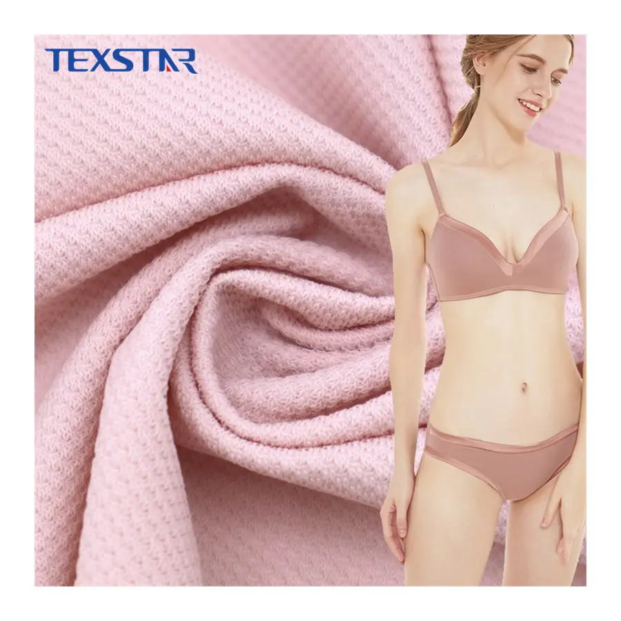 Espuma de mel de spandex de nylon, tecido elástico jacquard para lingerie e roupa de banho