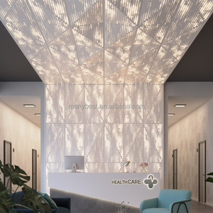 现代大厅假天花板装饰定制建筑金属3d拉伸天花板 - Product Image 3