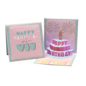 3D lập thể sinh nhật thiệp chúc mừng thẻ giấy Pop Up blowable nến bánh pháo hoa đèn âm nhạc thiệp chúc mừng - Product Image 6