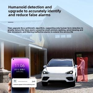 نظام كاميرات الدوائر التلفزيونية المغلقة كاميرا مراقبة لاسلكية واي فاي في الهواء الطلق مع رؤية ليلية كاملة الألوان متعددة العيون شاشة ثلاثية الشاشات - Product Image 3