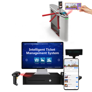 Sistema de control de acceso Productos de control de acceso Sistema de control de boletos de la puerta del parque con software de código QR y máquina de código de barras