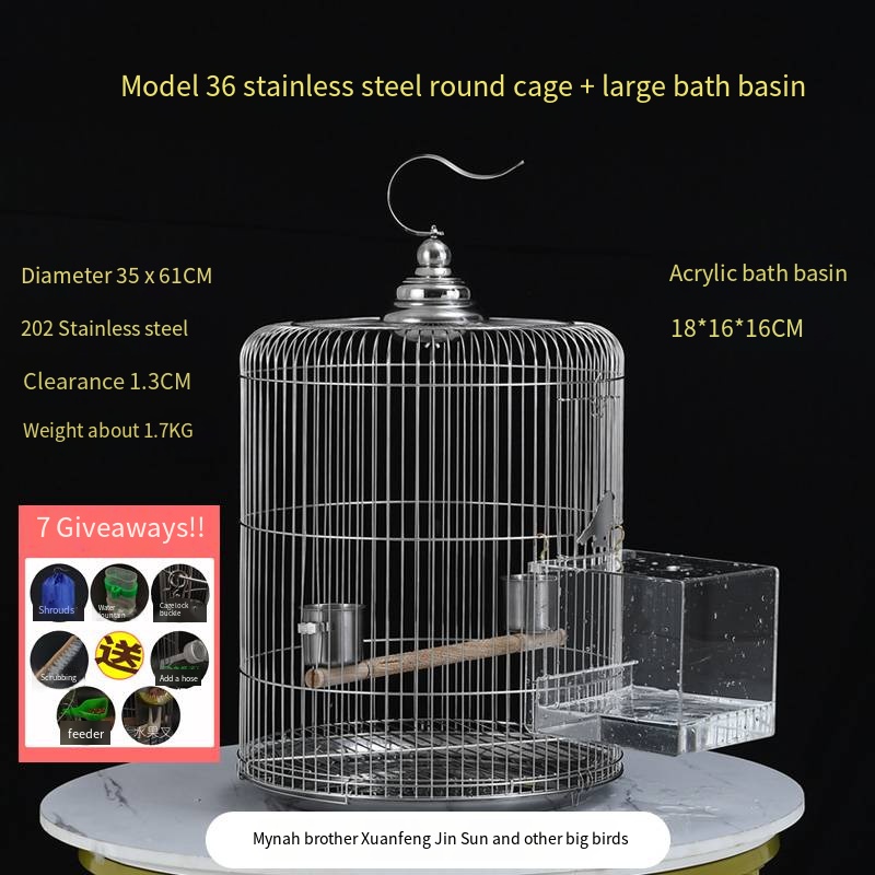 Cage à oiseaux de type 36 + grande boîte de bain