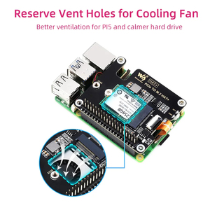 Raspberry Pi 5 PCIe to M.2 HAT NVME scheda di espansione ad alta velocità con 16P cavo GPIO supporto dispositivo di raffreddamento attivo per RPI 5 Pi5