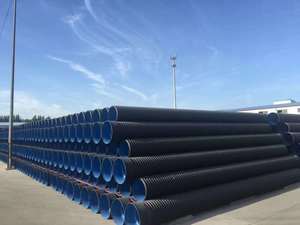 HDPE çift duvar oluklu PE borular belediye kanalizasyon sistemi için 18 inç plastik menfez SN4 SN8 SN16 sulama için pürüzsüz - Product Image 3