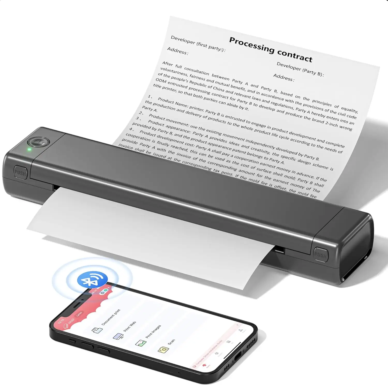 A4 stampante portatile termica stampante Phomemo M08F mini tatuaggio stampatrice senza fili bluetooth senza inchiostro