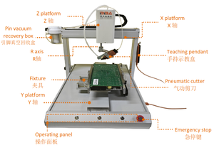 Auto oto XYZ eksenleri pcba kurşun pin kesme makinesi PCB kurşun kesme robot pcb kondansatör THT bileşenleri pin bacak kesme makinesi - Product Image 5