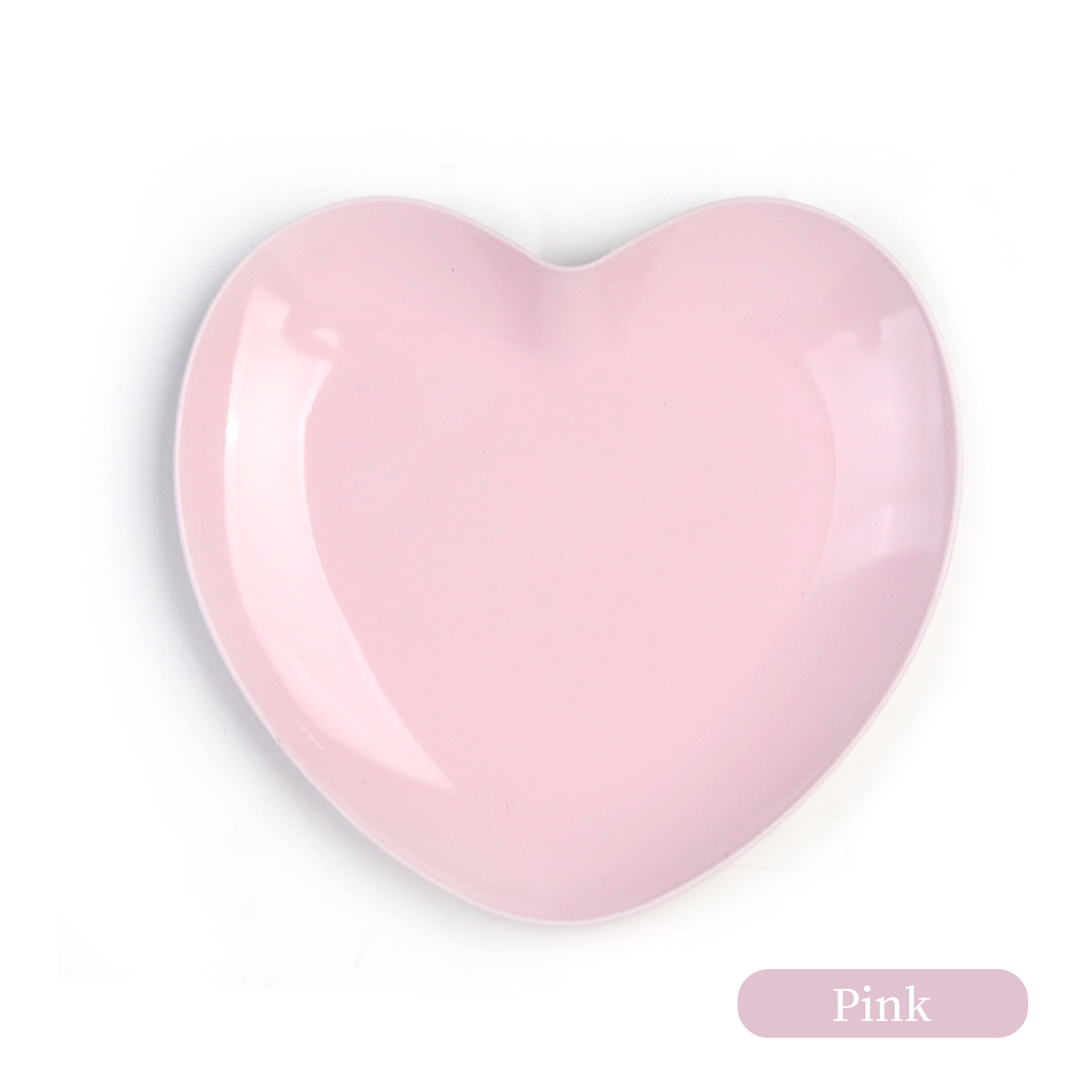Plateau de rangement coeur rose