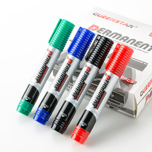 Set di pennarelli permanenti con Logo personalizzato pennarelli permanenti impermeabili colorati con punta a scalpello a proiettile con Clip