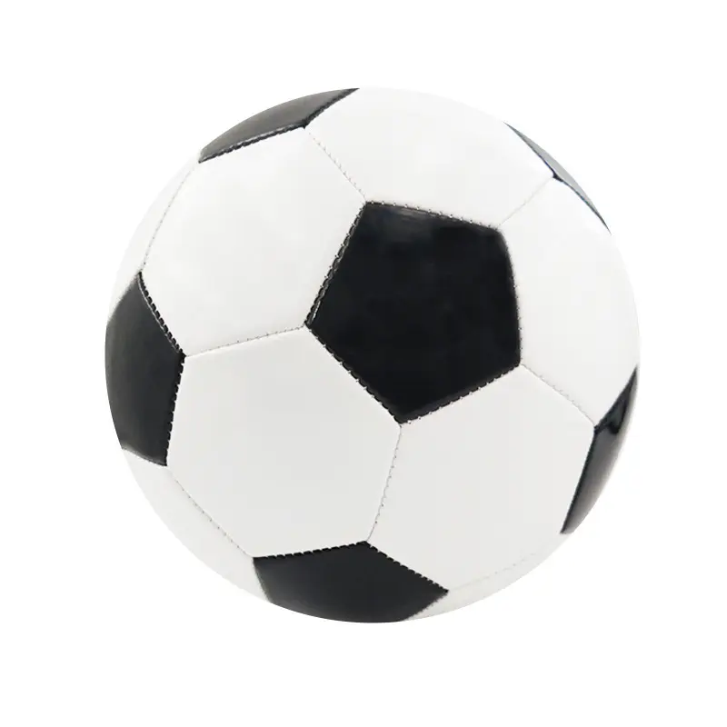 Yeni varış siyah ve beyaz PU deri PVC boyutu 5 4 3 futbol futbol topu eğitim için