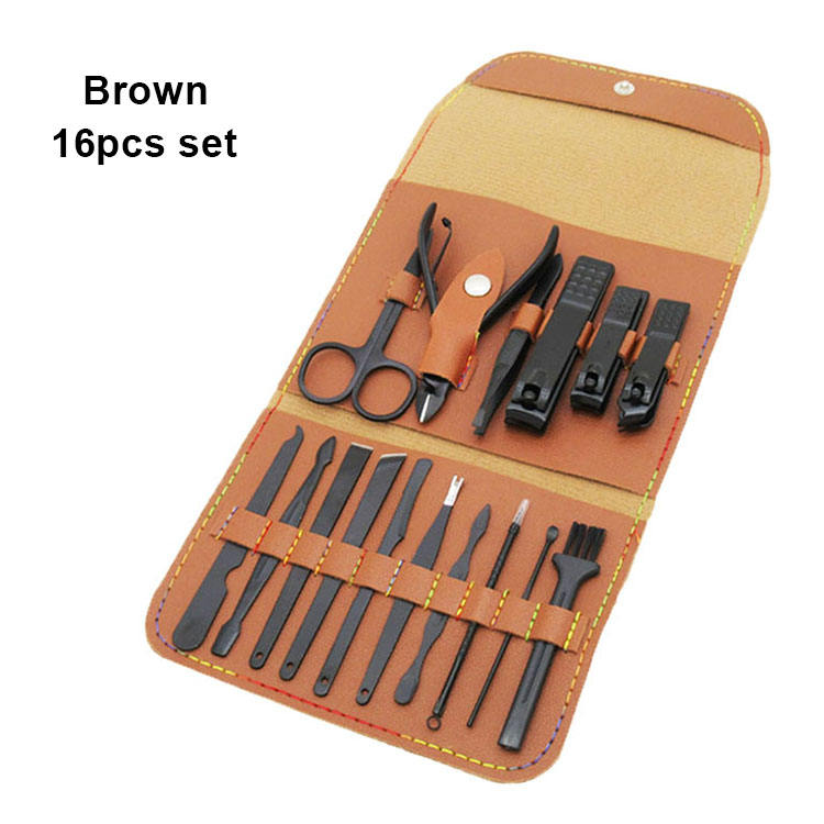 ชุด 16 ชิ้น--สีน้ำตาล