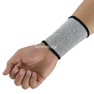 Mangas de brazo de seguridad anticorte Seeway HPPE ANSI nivel 3-5 resistente a cortes con orificio para pulgar con protección contra cortes excepcional - Product Image 3