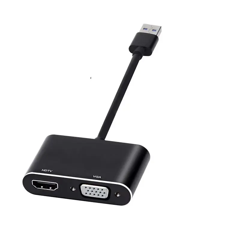 Usb3.0 멀티 포트 디스플레이 1080p 오디오 비디오 허브 어댑터 변환기 USB 3.0 Hdmi Vga 어댑터