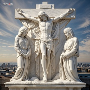 Chúa giêsô qua đá cẩm thạch trắng chúa giêsô 14 trạm Điêu Khắc Tôn Giáo Công Giáo Christian nổi tiếng lớn đá khắc mười hai trạm - Product Image 3