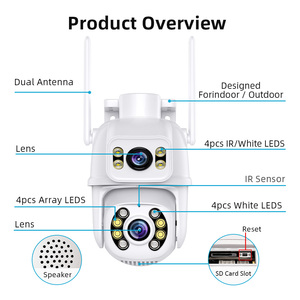 6MP 8MP açık çift Lens kablosuz ip kamera cctv ICsee Wifi çift top makinesi kamera 4K çift Lens ptz ağ kamerası güvenlik - Product Image 4