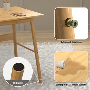 Diseños de mesa multifunción Escritorio de madera para dormitorio Mesa de oficina en casa Escritorio de computadora Mesa de bambú para estudio de trabajo