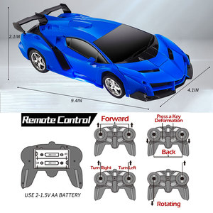 2.4GリモコンランバーカーRcおもちゃ1:18変形変形ロボットカー、ライト360度回転