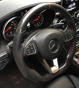Adatto per Mercedes-Benz A/B/C serie E-class GLK GLA CLA CLS volante in vera fibra di carbonio modifica personalizzata - Product Image 4