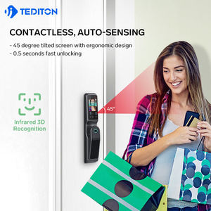 Tediton elektronik tuş takımı şifre kartı NFC 3D yüz tanıma dijital kamera ile akıllı kapı kilidi - Product Image 3