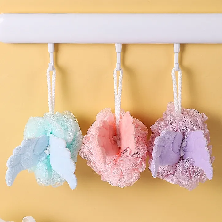 Esponjas do banho dos desenhos animados do bebê Flor do banho Bola do chuveiro Bathball encantador Para lathering e banho Flor fêmea do chuveiro