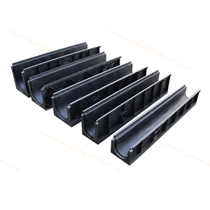 Yapı malzemeleri özelleştirilmiş su drenaj kanalı plastik u-şekilli HDPE drenaj oluk kapaklı - Product Image 2