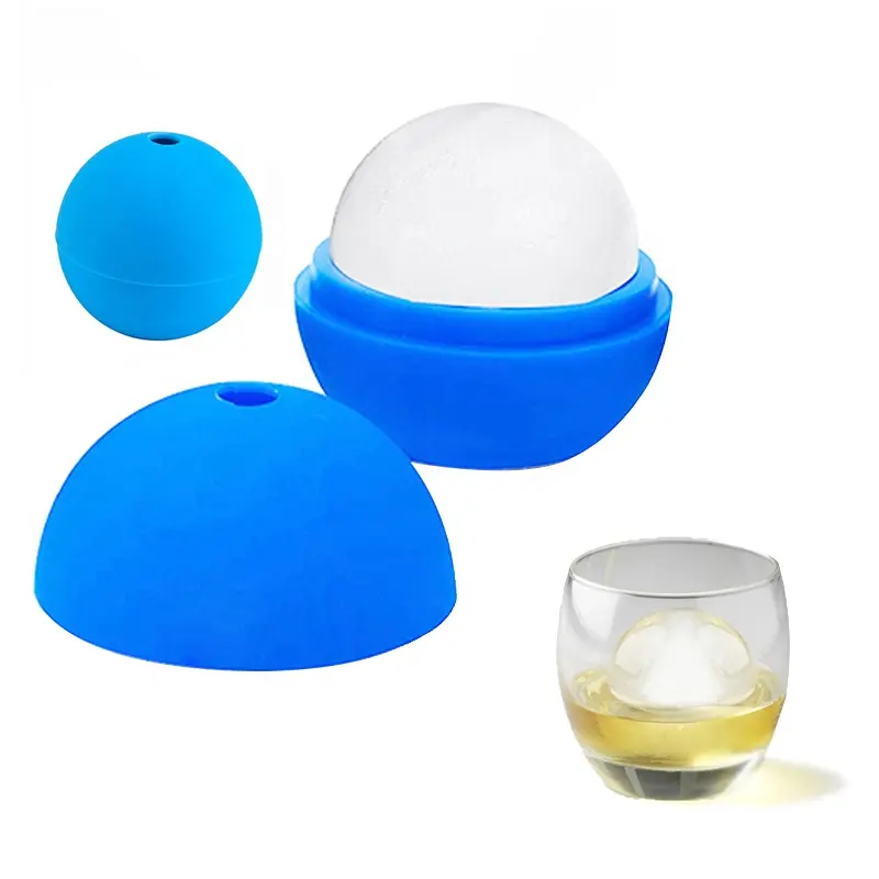 Moule pour faire des boules à glace en Silicone, plateau de cubes à glace, boules rondes pour le whisky, Cocktails et boissons sans écologiques