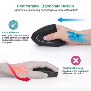 Ergonomico verticale Mouse 2.4G giochi per Computer senza fili Mouse USB ottico DPI Mouse destro per Computer portatile Desktop - Product Image 6