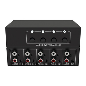 <strong>Audio</strong> Switcher with Four in and One Out 4x1 4-port Sharer RCA and 3.5-inch Stereo - Product Image 1