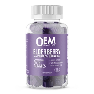 Label pribadi cuka sari apel Gummy lumut laut Ashwagandha Gummies Elderberry Vitamin Biotin Times imun - Product Image 4