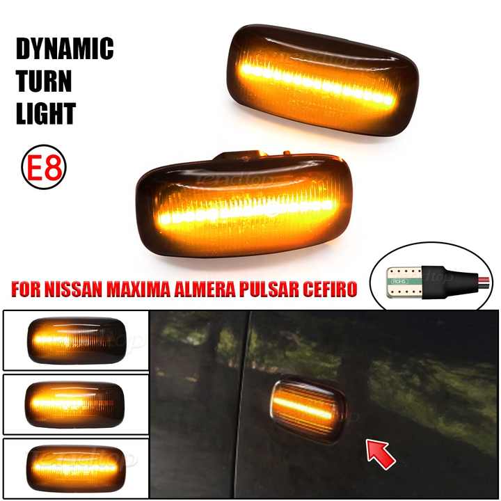 Quality LED Sequential Side Marker Indicator Lights for Nissan Maxima Almera Pulsar N15 Cefiro A32 Dynamic Signal Blinker Lamps
