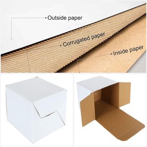 Ricicla eco-friendly scatola di cartone ondulato piccolo bianco mailer scatole - Product Image 2