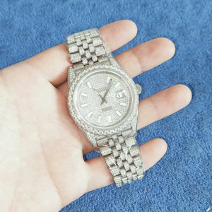 Đồng hồ nam Blingbling CZ Bustdown thương hiệu cao cấp 41mm với bộ máy tự động, toàn bộ mặt được đính đá, đồng hồ cơ khí đeo tay dành cho nam - Product Image 3