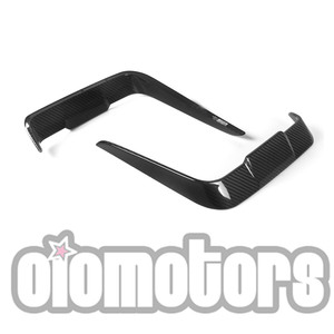 Oiomotors SQ Style Dry Carbon Fiber Front Bumper Side Wind Canards Lip for BMW G22 G23 4Series