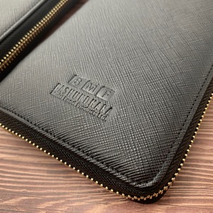トレンドの新製品アイデアメタルジッパーPUレザーウォレット、急速充電パワーバンク5000 mAhスマートフォンワイヤレス充電器