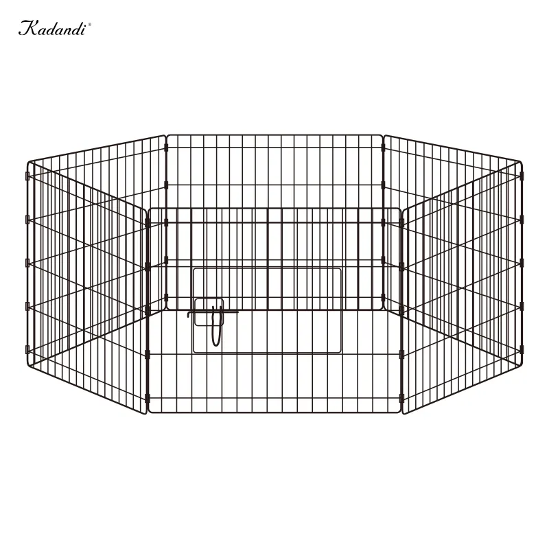 छह टुकड़ा अलग आकार foldable स्टेनलेस स्टील्स कुत्ते kennels पिंजरों आउटडोर अस्थायी टिकाऊ बड़े कुत्ते बाड़