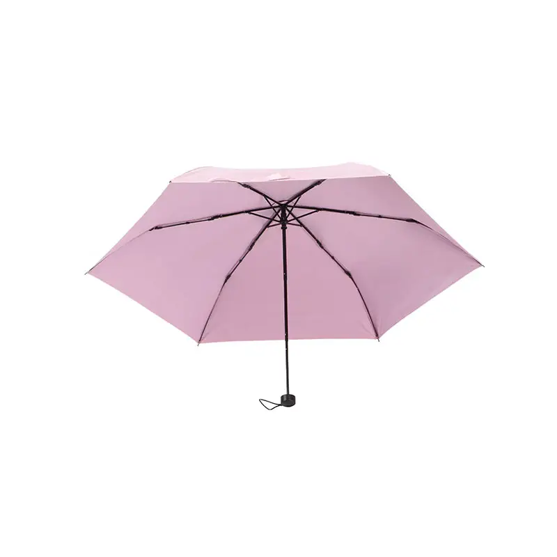 2022 High class ultra violet proof windproof telescopic pink uv 3 fold umbrellas for the rain waterproof