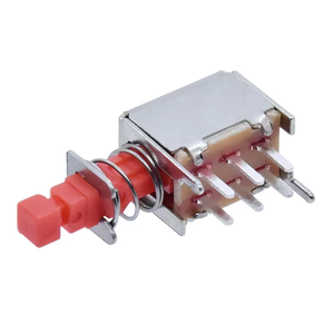 USBRR PS22F02 SMT 6 Pin interruttore momentaneo 90 gradi SMD interruttore a pulsante rosso con piolo di posizionamento - Product Image 5