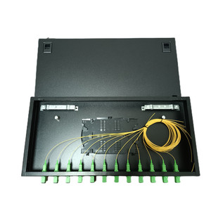 光纤配线板12端口单模SC单工1U固定式，带面板和接头托盘 - Product Image 5