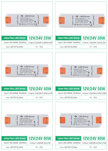 Fuente de alimentación de voltaje constante, controlador de iluminación LED, 50W, 24V, salida única de CA a 12 voltios, fuente de alimentación para tira LED - Product Image 6