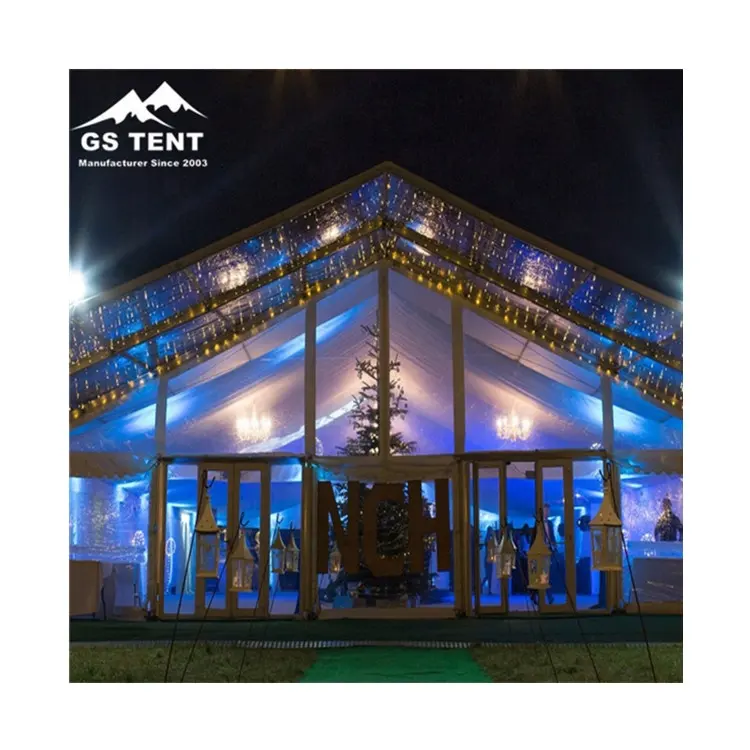 Carpa de boda marquesina de diseño, gazebo de fiesta de techo transparente de 15m x 20m, toldo de marquesina en venta