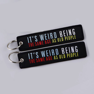 Bán Buôn Tùy Chỉnh Thêu Nhãn Anime Logo Tên Thẻ Thêu Keychain Anime Thêu Móc Chìa Khóa Tùy Chỉnh Key Tag - Product Image 5