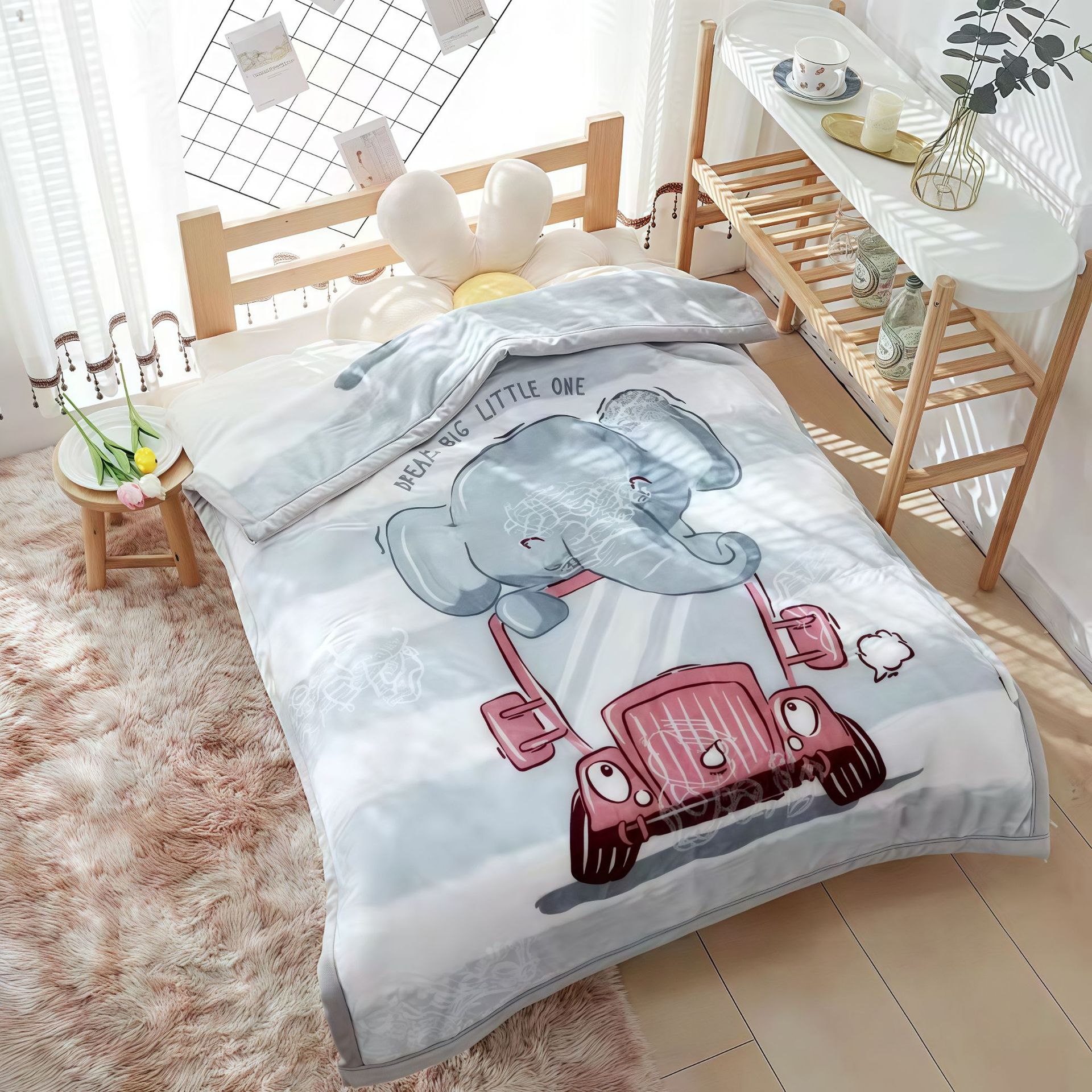 Éléphant de voiture gris bleu